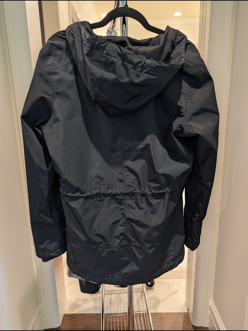 Barbour Denstone Black Hooded Drawcord Utility Jacket - Picture 4 of 6